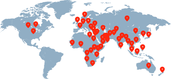 Global presence map